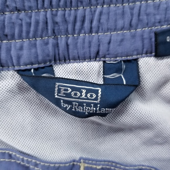 VTG Polo Ralph Lauren Swim Shorts Mens L Blue 9" Swim Trunks Drawstring Lined - Picture 5 of 13